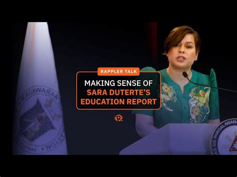 rappler tagalog news|Rappler Talk: Making sense of Sara Duterte’s education report.
